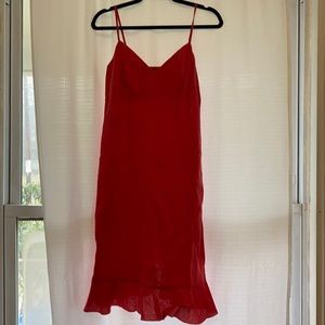 Sisley Linen summer dress pink